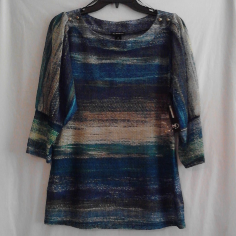 NWT New Directions Knit Tease Blouse/Medium - Picture 1 of 8
